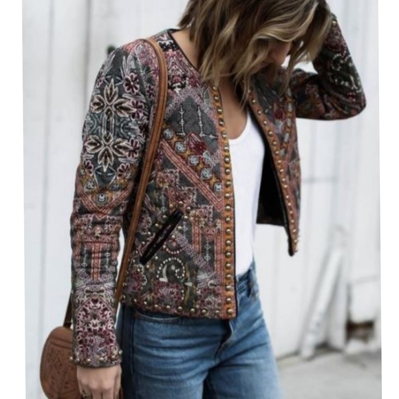 HEMANT & NANDITA Jackets & Blazers - Hemant & Nandita Irina Tapestry Jacket